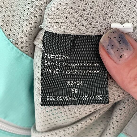 New Balance Mint Green/Baby Blue & Silver Front Zipper Woman’s Spring Jacket, S - Picture 10 of 12